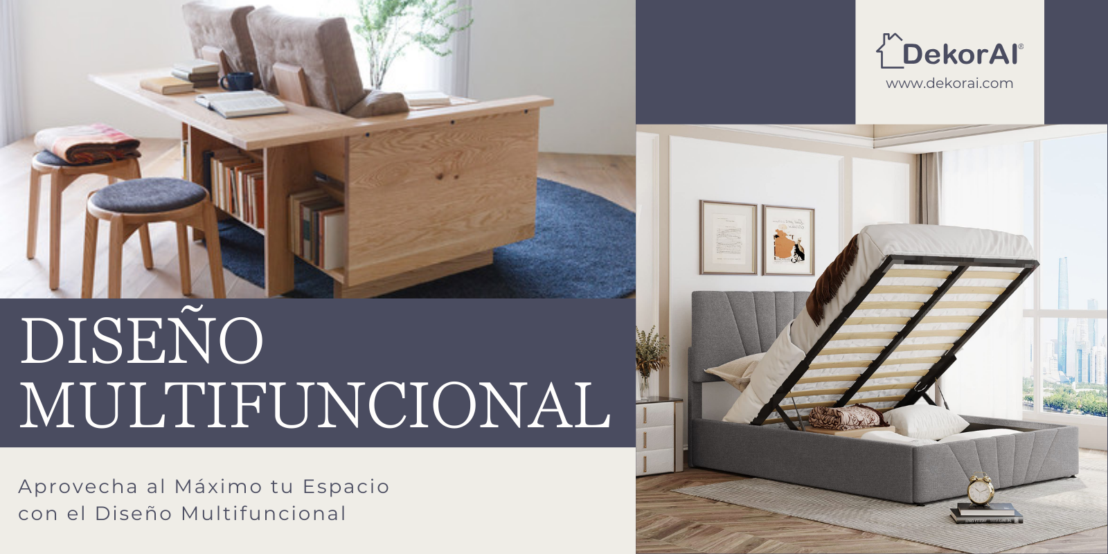 Aproveite ao máximo o seu espaço com um design multifuncional.