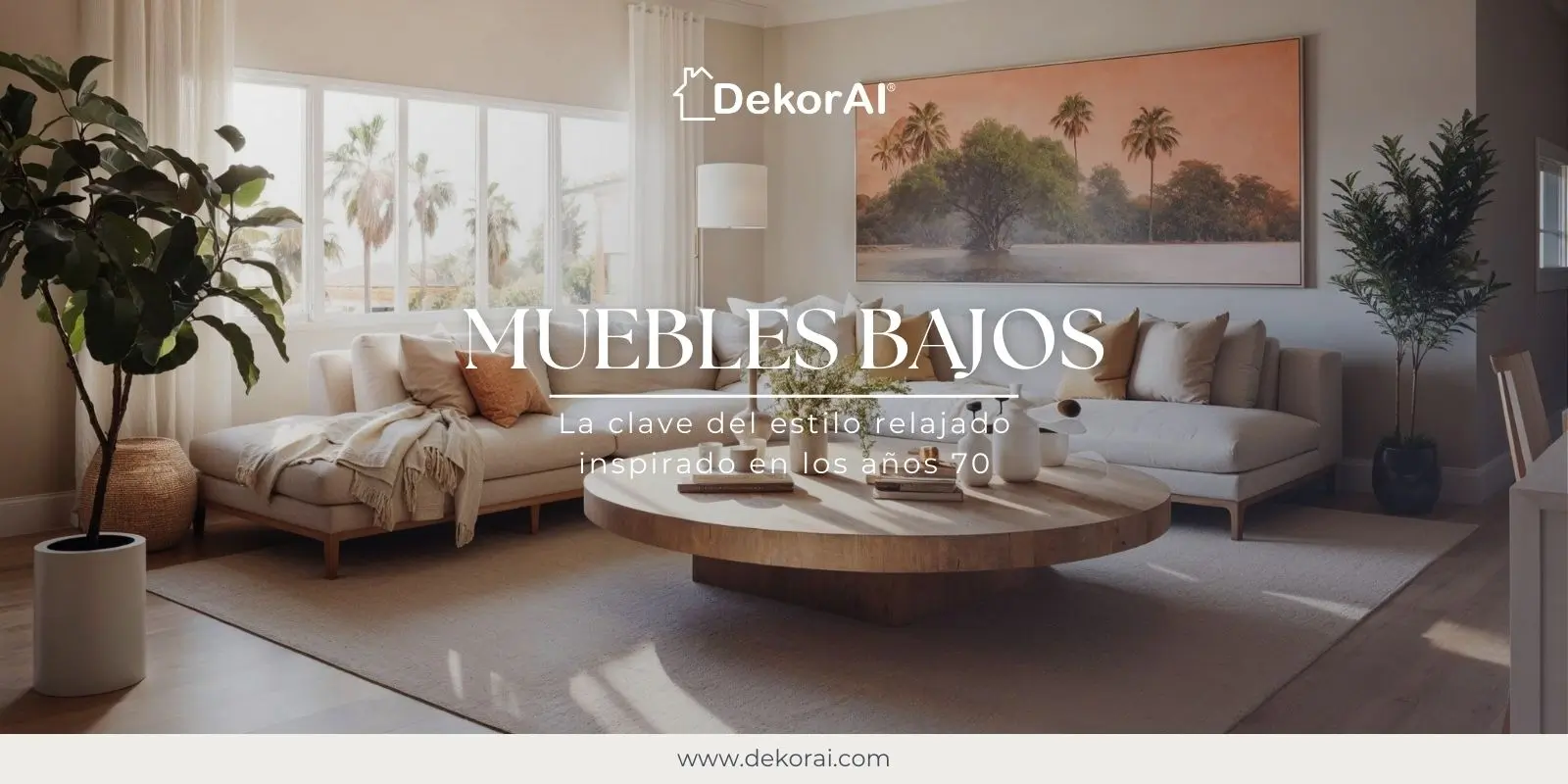 Móveis baixos em estilo retrô com DekorAI