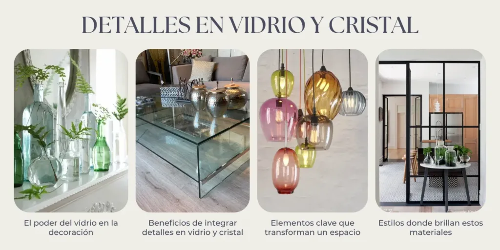 Detalhes em vidro e cristal