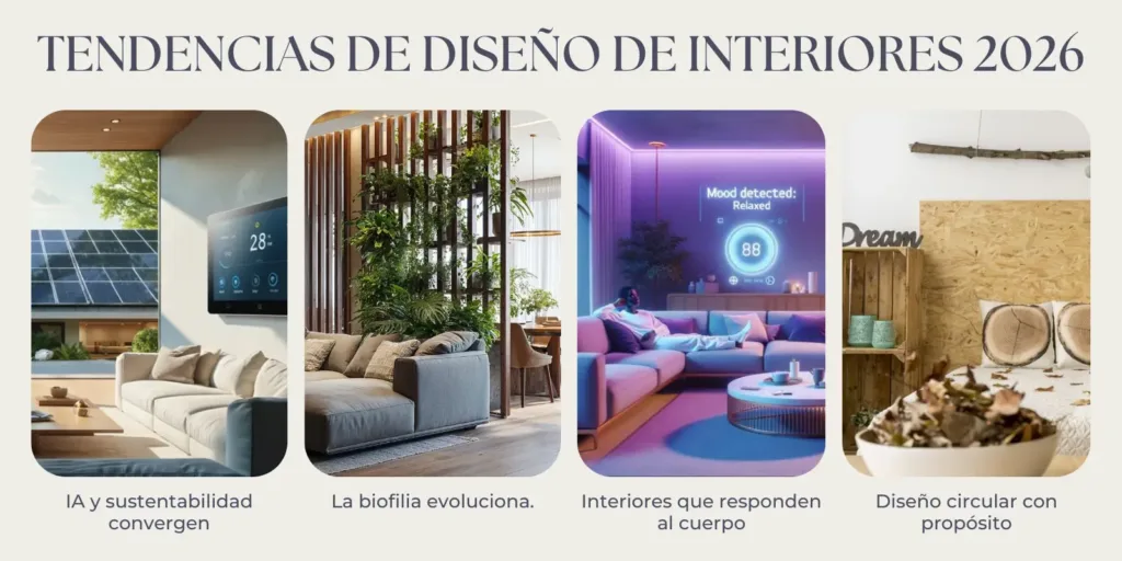 Tendências de design de interiores para 2026