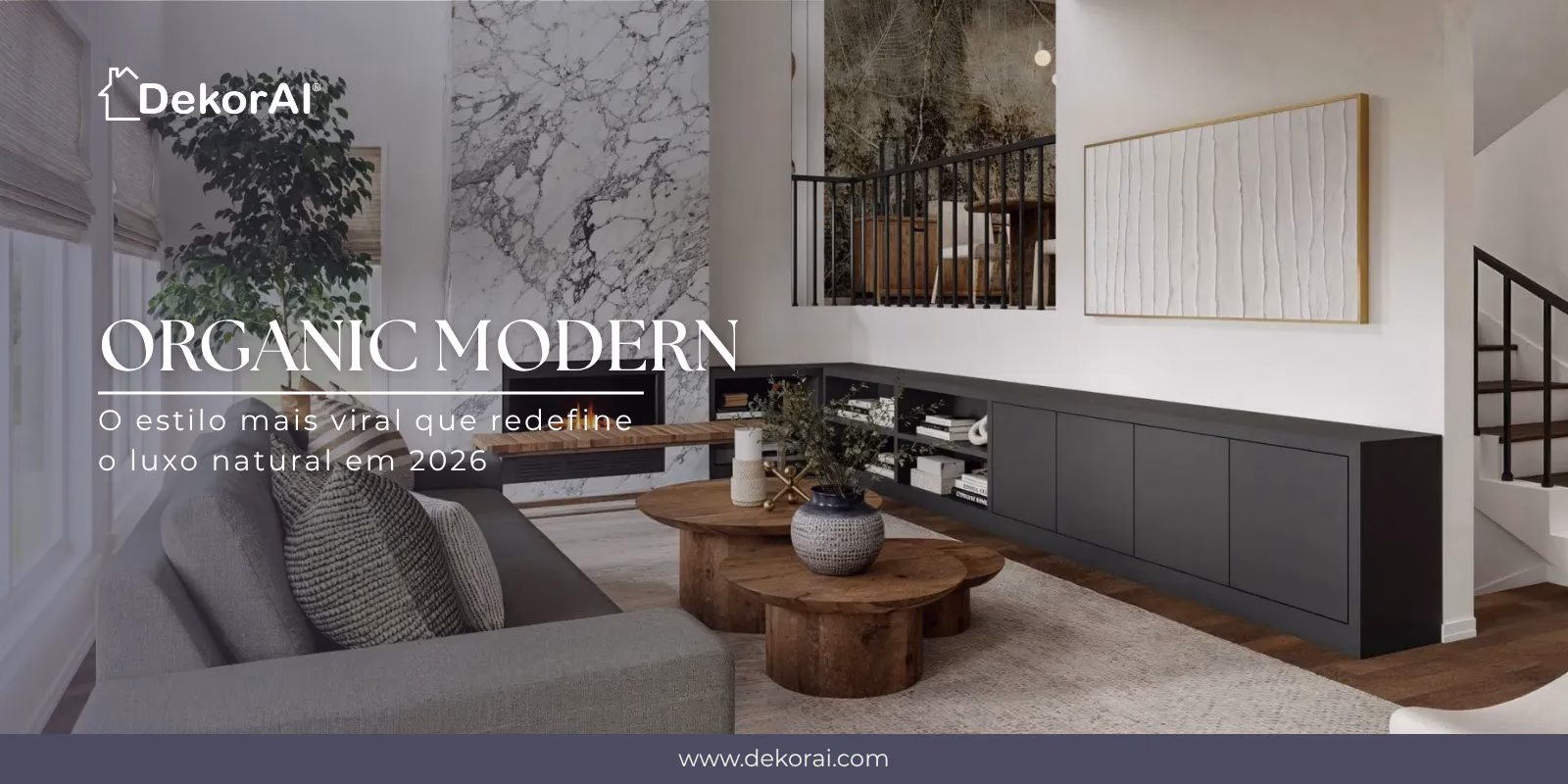 Decoração moderna em estilo orgânico