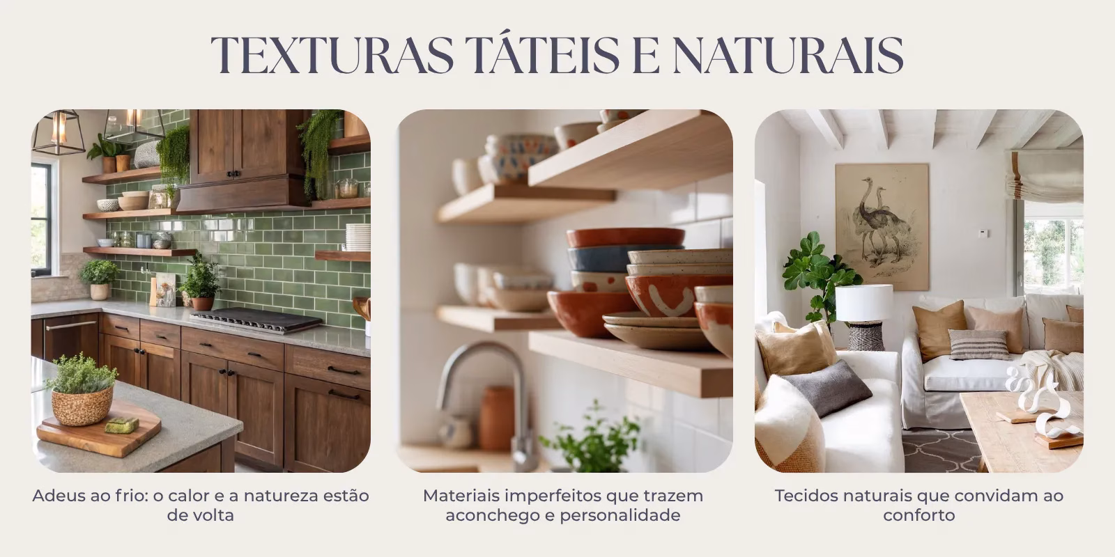 Texturas táteis e naturais