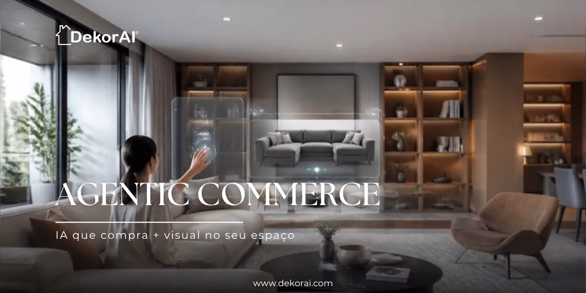 Comércio agenciado em mobiliário e decoração.